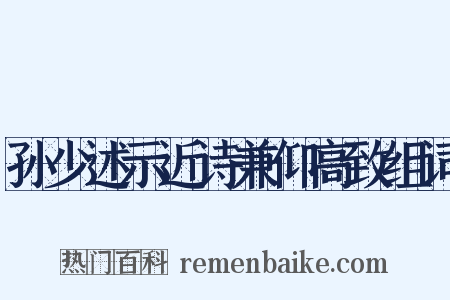 孙少述示近诗兼仰高致组词是什么意思的图片